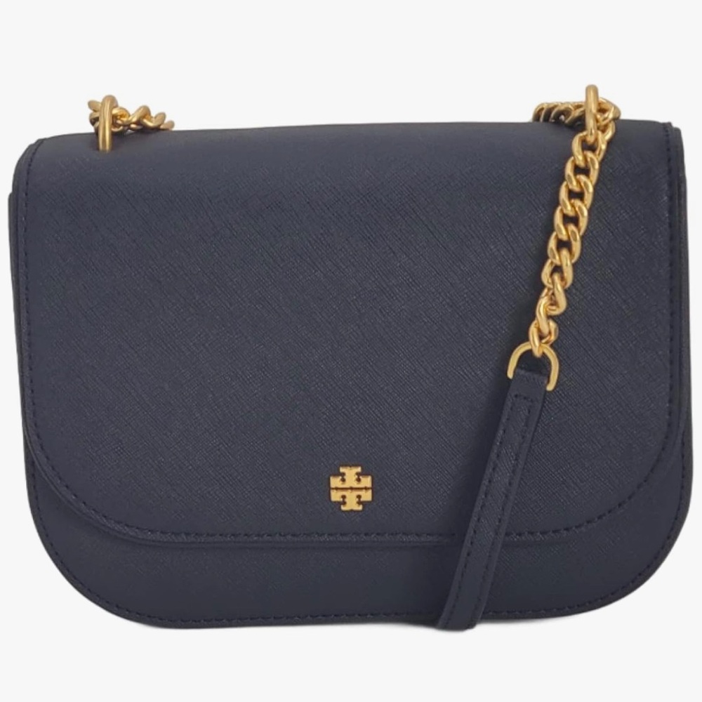 NWT Authentic Luxury Classic Tory Burch Emerson E/W Flap Adjustable Shoulder Bag - Picture 3 of 17